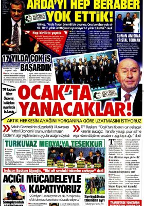 Spor Şöleni - 22.11.2019 Manşeti