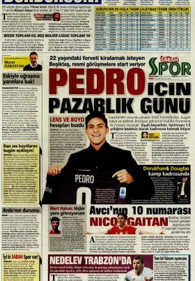 Spor Şöleni - 03.01.2020 Gazete Manşeti