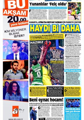 Spor Şöleni - 20.04.2017 Manşeti