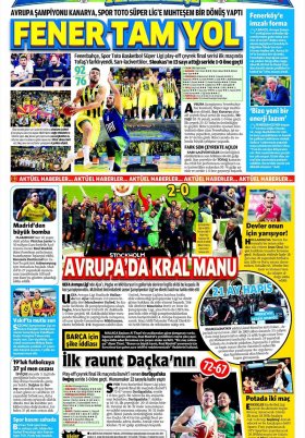 Spor Şöleni - 25.05.2017 Manşeti