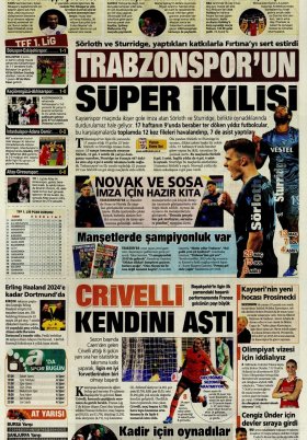 Spor Şöleni - 30.12.2019 Gazete Manşeti