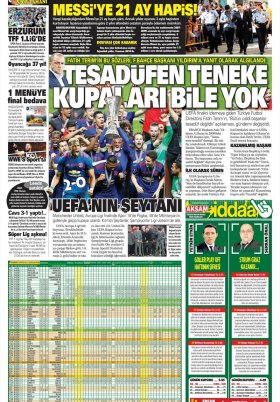 Spor Şöleni - 25.05.2017 Manşeti