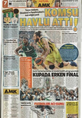 Spor Şöleni - 22.04.2017 Gazete Manşeti