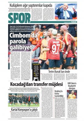 Spor Şöleni - 22.11.2019 Manşeti